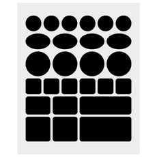 문콕 범퍼콕 스크래치 커버 스티커 / 땜빵 스티커 흠집커버 26P, 1개, 유광블랙