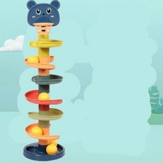 유아 공놀이 장난감 스파이럴 타워 홈인테리어 놀이 소품, 7개의 공으로 7층의 스핀 뮤직+