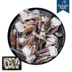 국내산 서해 손질된 절단 꽃게 가을 급냉 냉동 꽃게, 1개, 500g