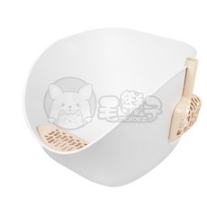 毛樂子寵物 汪喵星球 專利小白鯨砂盆 貓砂盆 貓砂鏟 落砂墊 貓砂 寵物用品, 奶茶杏(限宅配), 1個