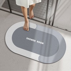4중구조 투톤 논슬립 규조토 발매트 욕실매트 물 흡수 발매트(40X60)