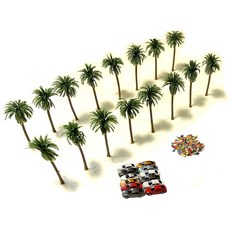 디오라마 인물 미니카 야자수세트 1/100 스케일 철도 모형 건축 모형 레이아웃에 이용해 보세요, 1개, 상세페이지 참조
