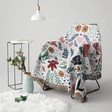 北歐森林風沙發毯 蓋布 ins風 沙發巾, 小鹿森林,130*180（適合單人椅）, 1個