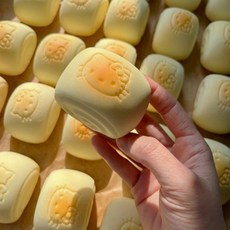 고양이 빵 스퀴시 말랑이, 1개, 20g, 노랑