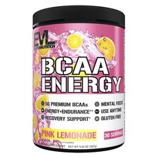 EVLUTIONNUTRITION BCAA ENERGY支鏈胺基酸能量粉 粉紅檸檬水口味, 1個, 267g