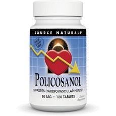 Source Naturals 소스내추럴스 폴리코사놀 10mg 120정 혈관 심장 미국, 1개, 1회분