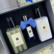 藍色絲帶全身香氛三件套 藍風鈴身體乳250ml 沐浴露250ml 香水限量款30ml 套裝, 1個