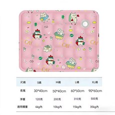 可愛貓咪圖案寵物墊, 粉色卡通, 1個