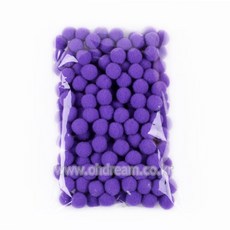 솜방울 폼폼이 털방울, 1봉, 뿅뿅이 30mm 보라 100입