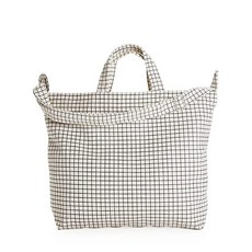 BAGGU Horizontal Zip Duck Bag - Leopard 181506, 내추럴 그리드