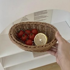 라이크스 타원 엣지 라탄 바구니, 1개