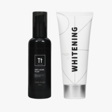 TRUE TISANE 控油美白雙重黑白洗顏組，深層清潔毛孔，溫和控油，洗出透亮美肌, 1個, 控油＋美白黑白洗顏組