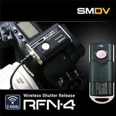 SMDV 무선 릴리즈 케이블 RFN4 RF-903 니콘 후지필름 카메라 원격 셔터 촬영, 1개