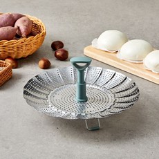 모던하우스 깔끔 스테인리스 찜기 28CM 그린 451933