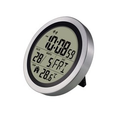 디지털 욕실 벽시계 샤워 타이머 방수 스프레이 방지 LCD 화면 시계 온도 습도 샤워실용, 하얀색, 1개