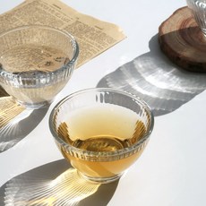 하루나 사케잔 플리츠 감성술잔 소주잔 75ml, 12개, 투명