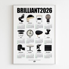 2026년 인테리어 포스터 캘린더 낱장 달력, 브릴리언트 A3 (29.7*42cm)