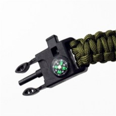 해돋이 캠핑용 멀티팔찌 국방색 등산캠핑팔찌, 검정색