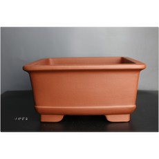 【小樹安每】中國盆缽-宜興朱泥玉緣正方鉢(名家王永清)30cm，透氣性佳，適合多種盆栽, 1個