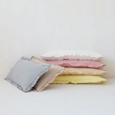 대구1988 프릴누빔 피그먼트 60수 순면 유아 베개커버 30x70 6color, 옐로우