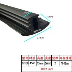 태양광 패널 틈새 틈막이 차단 PVC 고무 패킹 문 바킹, CJ. GF00PVC 너비 27cm 높이 5cm 카드