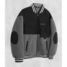 트릴리온 플리스 2 포켓 워크 바시티 집업 자켓 [블랙] 276717