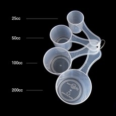국내제작 낚시 계량컵 4종 1세트 민물떡밥 집어제 글루텐, 1개