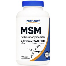 nutricost MSM補充錠 2000mg, 1罐, 240顆
