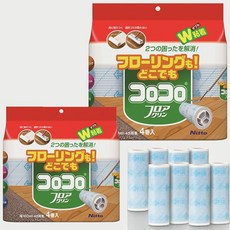 고로고로 마루용 리필 4개입 (W점착) 돌돌이 테이프크리너, 2개