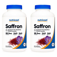 뉴트리코스트 Saffron 샤프란 추출물 88.5mg 240캡슐 2개, 240정