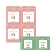 내츄럴코튼 시그니처 오가닉 유기농 순면커버 생리대 세트 (중형12Px4팩+롱팬티라이너20Px2팩), 1개, 단일사이즈