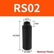 RS 공압식 진공 발생기 머플러 G3 나사형 합금 소음 플라스틱 알루미늄 감소기 G1, RS02 G1I4