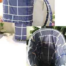 嬰兒編背簍竹編小孩背篼手工竹編背簍兜娃娃背凳背篼 登山健行背架 兒童揹架 背巾腰凳 肩背帶 背架背包, 灰格子外內套+背簍+安全帶