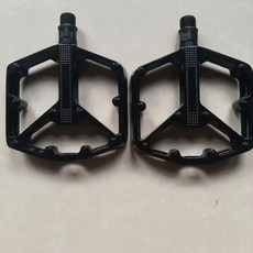 山地車鋁合金腳踏 雙DU軸承防滑加寬腳蹬, 全黑色, 1套