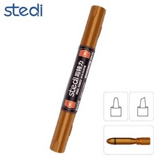 Stedi 수성 양면팁 양쪽사용 마커펜 메탈릭 옐로우 DMM-24, 1개