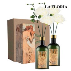라플로리아 꽃 디퓨저, 2개, 500ml, S4.신혼부부꽃향/B1.카네이션-L12/화이트
