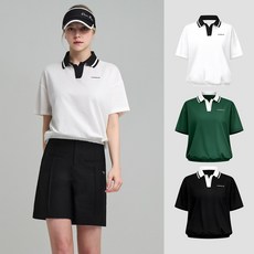 다운블로우 스포츠 기능성 골프웨어 여자 프리 밴딩 카라 반팔 티셔츠 DB 2504