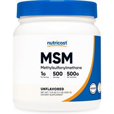 Nutricost MSM 뉴트리코스트 식이유황 500g 2팩, 2개