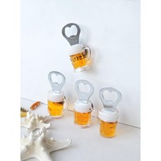 맥주잔 모양 오프너 병따개 겸 마그넷 자석보드 냉장고데코 신혼살림 자석칠판 메모자석