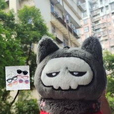 使命召喚Ghost 10cm棉花娃娃 遊戲週邊 衕人公仔 二次元女生禮物, 1個, 10cm狗斯特隨機眼鏡（無娃娃）