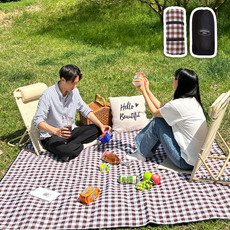 솜솜라이크 피크닉 매트 두꺼운 방수 돗자리, 기본 브라운
