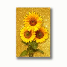 하루미 돈 들어오는 금전운 해바라기 액자, 소형