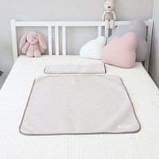 (판매중지) 바미블랑 감성돋는 유아 방수요 아기 신생아 순면 방수패드, 브라운ST, 1개