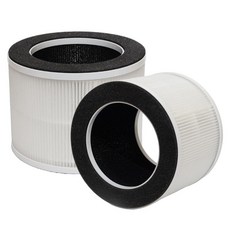 PUREBURG Chuboor PJ-01 PJ-08 및 Shunrenful ZHIBO C40 Pro-PJ01 공기 청정기와 호환되는 교체 필터 2팩 H13 HEPA 활성탄 3