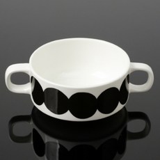 알록달록 수프그릇 손잡이스프그릇