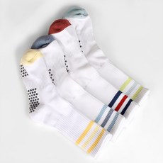 COZY LABEL 女性防滑氣墊條紋襪 4雙入