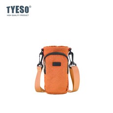 TYESO多功能水杯背包 輕便側背包 休閒旅行斜背包 機能單肩包 學生斜跨包 戶外飲料袋, 1個, 陽光橙 S碼