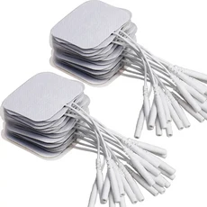 1020개 전극 패드 TENS 유닛 재사용 가능한 라텍스 프리 교체 Tens 디지털 기계용 자체 접착, 10pcs(5 pack)4x4cm