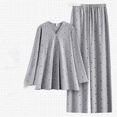 Vezri 여성 산후 조리원 의류 셋업 편안한 면 소재 넉넉한 핏 임신 전후 착용 가능 심플 패턴