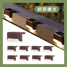 太陽能感應草坪插燈 戶外壁燈 防水, 棕殼暖光